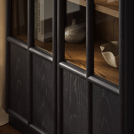 Modway EEI-7484 Anwen Solid Wood and Glass Display Cabinet Modway