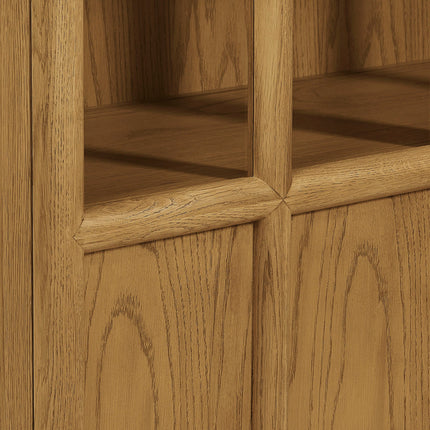 Modway EEI-7484 Anwen Solid Wood and Glass Display Cabinet Modway