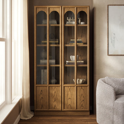 Modway EEI-7484 Anwen Solid Wood and Glass Display Cabinet Modway