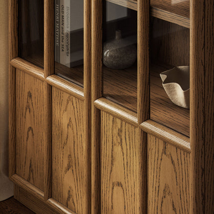 Modway EEI-7484 Anwen Solid Wood and Glass Display Cabinet Modway