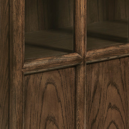 Modway EEI-7484 Anwen Solid Wood and Glass Display Cabinet Modway