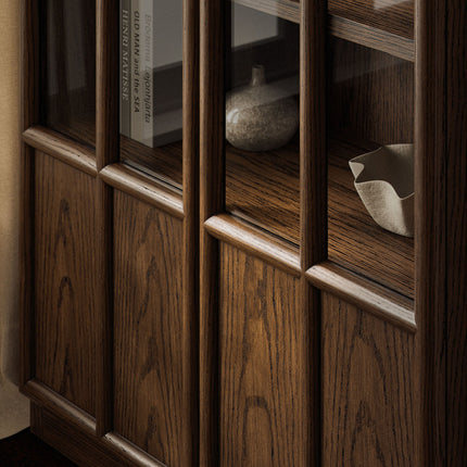 Modway EEI-7484 Anwen Solid Wood and Glass Display Cabinet Modway