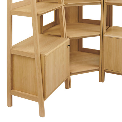 Modway EEI-7511 Bixby 3 Piece Corner Bookshelf Set With Wide and Narrow Bookshelves Modway