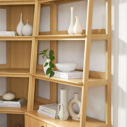 Modway EEI-7511 Bixby 3 Piece Corner Bookshelf Set With Wide and Narrow Bookshelves Modway