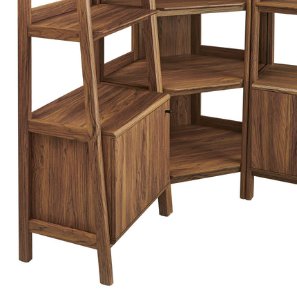 Modway EEI-7511 Bixby 3 Piece Corner Bookshelf Set With Wide and Narrow Bookshelves Modway