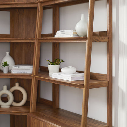 Modway EEI-7511 Bixby 3 Piece Corner Bookshelf Set With Wide and Narrow Bookshelves Modway