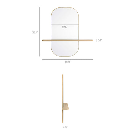 Modway EEI-7533 Solstice Large Oval Mirror - Plaza Home Decor