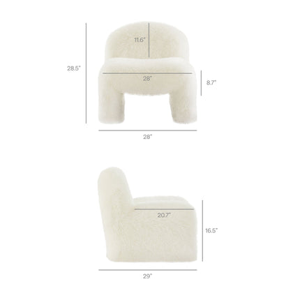 Modway EEI-7534 Mina Faux Fur Accent Chair Modway