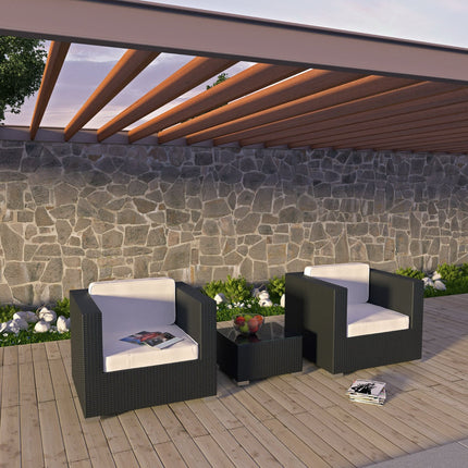 Modway EEI-995 Burrow 3 Piece Outdoor Patio Sofa Set Modway