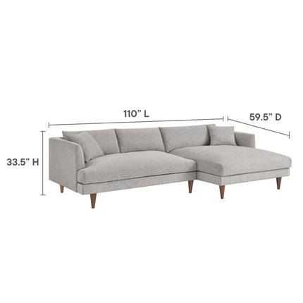Modway EEI-6612 Zoya Right-Facing Down Filled Overstuffed Sectional Sofa Modway