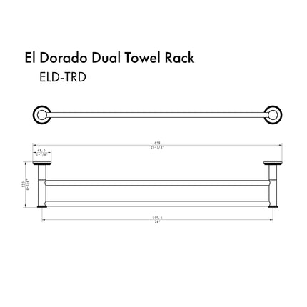 ZLINE El Dorado Double Towel Rail in Brushed Nickel (ELD-TRD-BN)