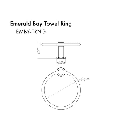 ZLINE Emerald Bay Towel Ring in Brushed Nickel (EMBY-TRNG-BN)