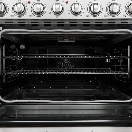 Forno Paolo 36 Inch Freestanding Electric Range, Stainless Steel, 5.44 cu.ft, True Convection Oven, Energy Efficient FORNO