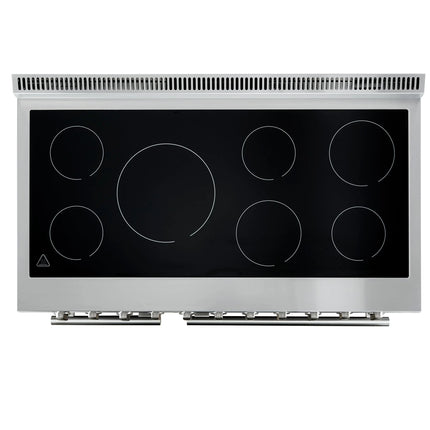 Forno Paolo 48 Inch Freestanding Electric Range, Stainless Steel, 6.7 cu.ft, True Convection Oven, Energy Efficient FORNO