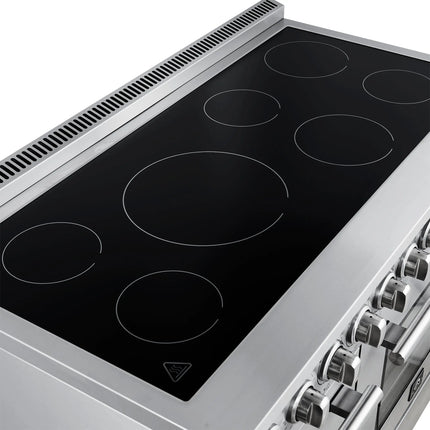 Forno Paolo 48 Inch Freestanding Electric Range, Stainless Steel, 6.7 cu.ft, True Convection Oven, Energy Efficient FORNO