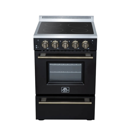 Forno Loiano 24 Inch Freestanding Electric Range in Black FORNO