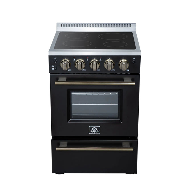 Forno Loiano 24 Inch Freestanding Electric Range in Black FORNO