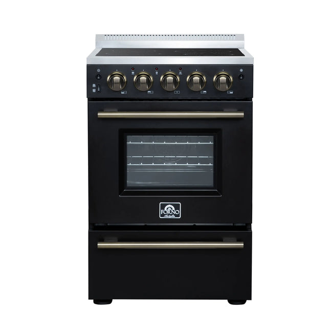 Forno Loiano 24 Inch Freestanding Electric Range in Black FORNO