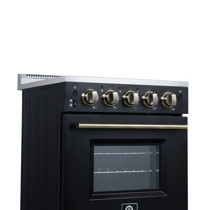 Forno Loiano 24 Inch Freestanding Electric Range in Black FORNO