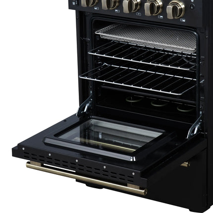Forno Loiano 24 Inch Freestanding Electric Range in Black FORNO