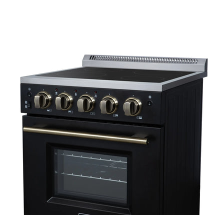 Forno Loiano 24 Inch Freestanding Electric Range in Black FORNO