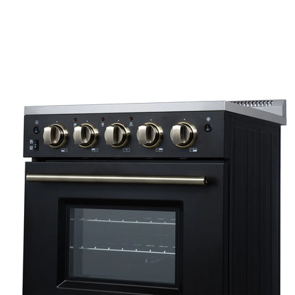 Forno Loiano 24 Inch Freestanding Electric Range in Black FORNO