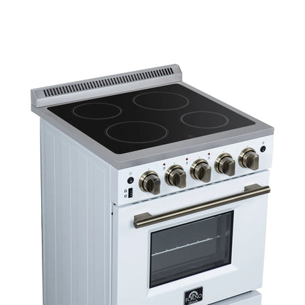 Forno Loiano 24 Inch Freestanding Electric Range in White FORNO