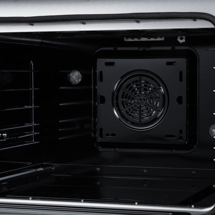Galiano 30 Inch Freestanding Electric range, 4 radiant burners, 4.32 cf. True Convection oven, Air fryer kit, White FORNO