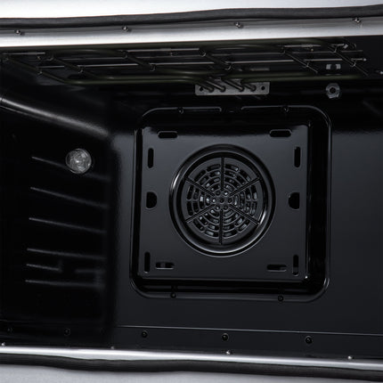 Galiano 36 Inch French Door Electric range, 5 radiant burners, 5.36 cf. True Convection oven, Air fryer kit, Black FORNO