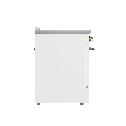 Forno Paolo 30-Inch Freestanding Electric Range, White, 4.38 cu.ft, True Convection Oven, Energy Efficient FORNO