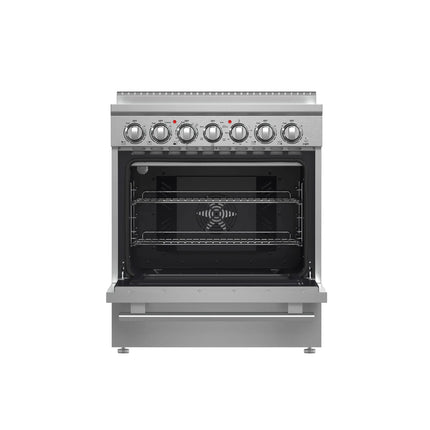Forno Paolo 30-Inch Freestanding Electric Range, Stainless Steel, 4.38 cu.ft, True Convection Oven, Energy Efficient FORNO