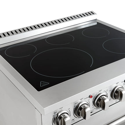 Forno Paolo 30-Inch Freestanding Electric Range, Stainless Steel, 4.38 cu.ft, True Convection Oven, Energy Efficient FORNO
