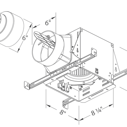 Delta Breez Elite Series 110 CFM Ceiling Bathroom Exhaust Fan with Adjustable High Speed, ELT80-110 Plaza Home Decor