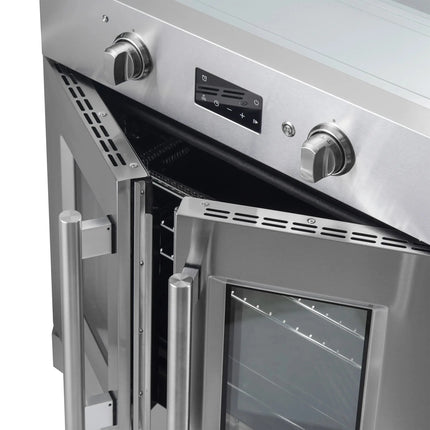 Forno Asti 30-Inch French Door Electric Wall Oven in Stainless Steel, 3.68 cu. ft. True Convection, 3,600W, Air Fry, Sous Vide, Self-Clean FORNO