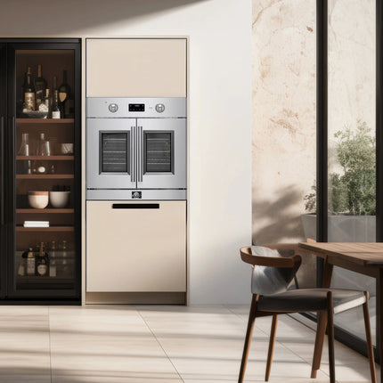 Forno Asti 30-Inch French Door Electric Wall Oven in Stainless Steel, 3.68 cu. ft. True Convection, 3,600W, Air Fry, Sous Vide, Self-Clean FORNO