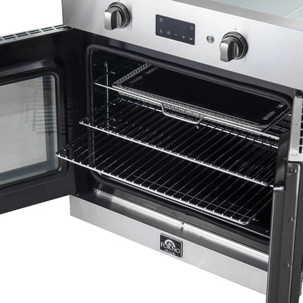 Forno Asti 30-Inch French Door Electric Wall Oven in Stainless Steel, 3.68 cu. ft. True Convection, 3,600W, Air Fry, Sous Vide, Self-Clean FORNO