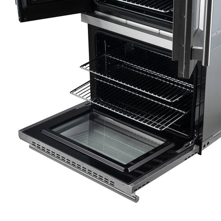 Forno Asti 30-Inch Double Electric Wall Oven with Upper French Doors in Stainless Steel, 7.36 cu. ft. Dual True Convection, 7,200W, Air Fry, Sous Vide, Self-Clean FORNO