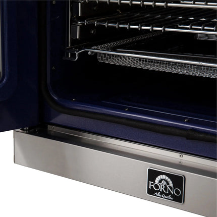 Forno Gallico 30-Inch Electric French Door Wall Oven, Stainless Steel, True Convection, Air Fry, Self-Cleaning FORNO