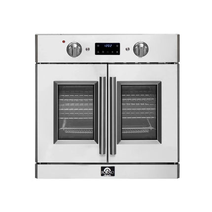 Forno Gallico 30-Inch Electric French Door Wall Oven, Stainless Steel, True Convection, Air Fry, Self-Cleaning FORNO