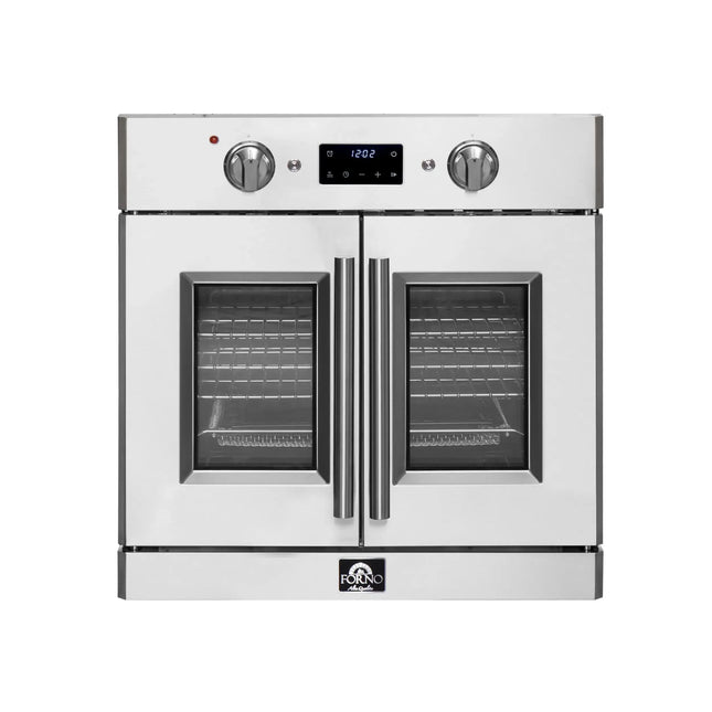 Forno Gallico 30-Inch Electric French Door Wall Oven, Stainless Steel, True Convection, Air Fry, Self-Cleaning FORNO