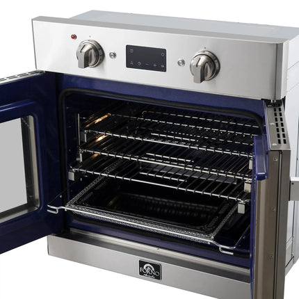 Forno Gallico 30-Inch Electric French Door Wall Oven, Stainless Steel, True Convection, Air Fry, Self-Cleaning FORNO