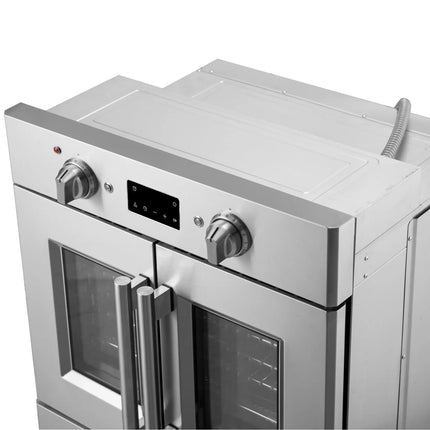 Forno Gallico 30-Inch Electric French Door Wall Oven, Stainless Steel, True Convection, Air Fry, Self-Cleaning FORNO
