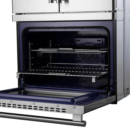 Forno Gallico 30-Inch Electric French Door Double Oven, Stainless Steel, Convection Cooking, Touch Control Panel, Self-Cleaning Function FORNO