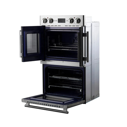 Forno Gallico 30-Inch Electric French Door Double Oven, Stainless Steel, Convection Cooking, Touch Control Panel, Self-Cleaning Function FORNO