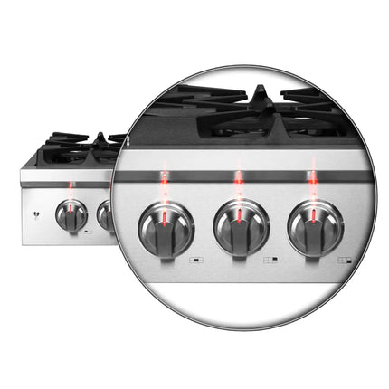 Forno Spezia Alta Qualita 30-Inch Pro-Style Gas Rangetop, Stainless Steel, 5 Sealed Burners, Continuous Cast Iron Grates, High Heat Output FORNO