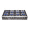 Forno Spezia Alta Qualita 48-Inch Pro-Style Gas Rangetop, Stainless Steel, 8 Sealed Burners, Continuous Cast Iron Grates, High Heat Output FORNO