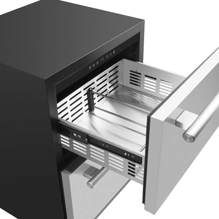 Forno Cosenza 24" Built-In Indoor/Outdoor Drawer Freezer with Ice Maker, 4.69 cu.ft. FORNO