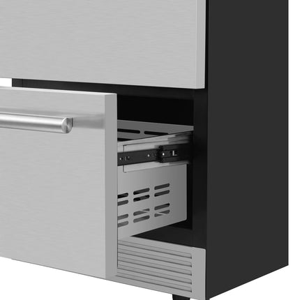 Forno Cosenza 24" Built-In Indoor/Outdoor Drawer Freezer with Ice Maker, 4.69 cu.ft. FORNO