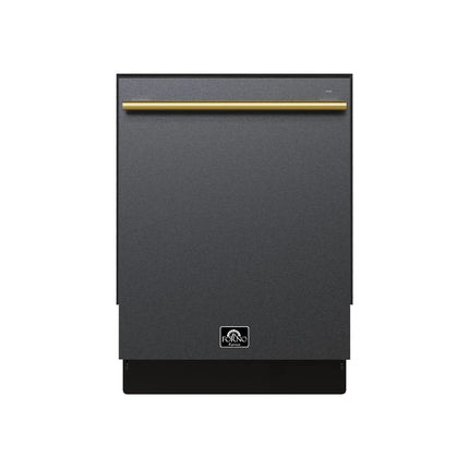 Forno Romano Espresso 24-Inch Built-In Dishwasher, Black Finish, Stainless Steel Tub, 49 dBA, Energy Star Certified FORNO