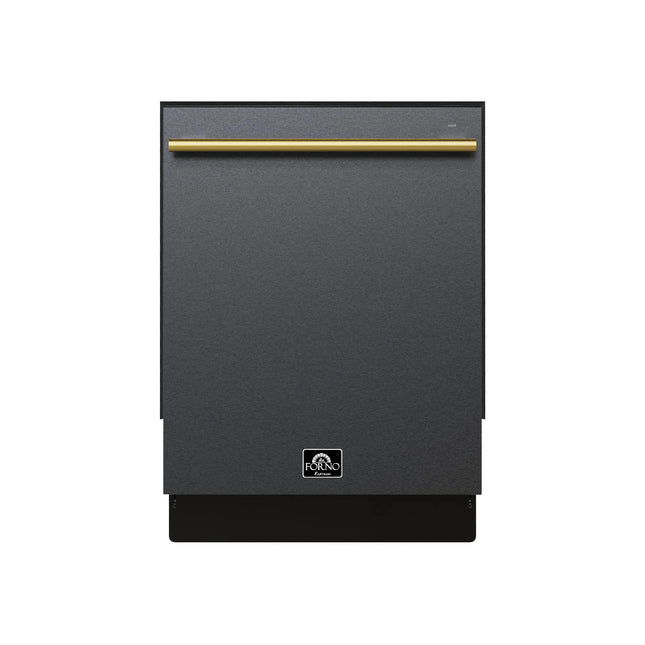 Forno Romano Espresso 24-Inch Built-In Dishwasher, Black Finish, Stainless Steel Tub, 49 dBA, Energy Star Certified FORNO